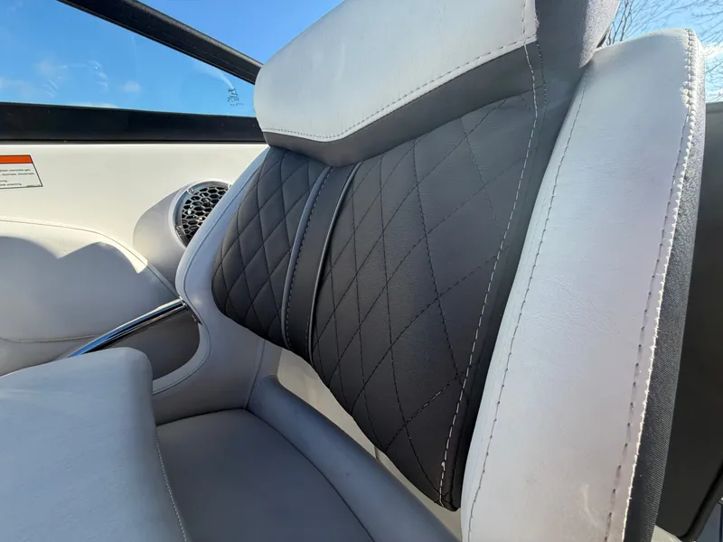 Slide: The Image of Luxurious seating in the 2023 Monterey M6 boat. - 39