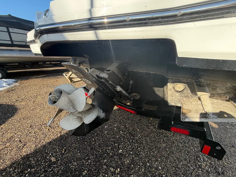 Slide: The Image of Rear view of a 2023 Monterey M6 boat with propeller. - 5