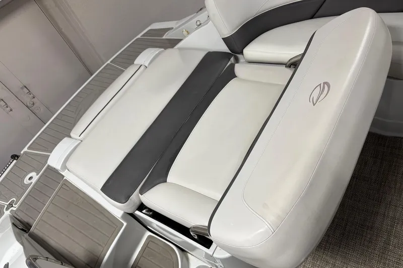 Slide: The Image of 2017 Crownline 275 SS boat interior seating with sleek, modern design and comfortable upholstery. - 6