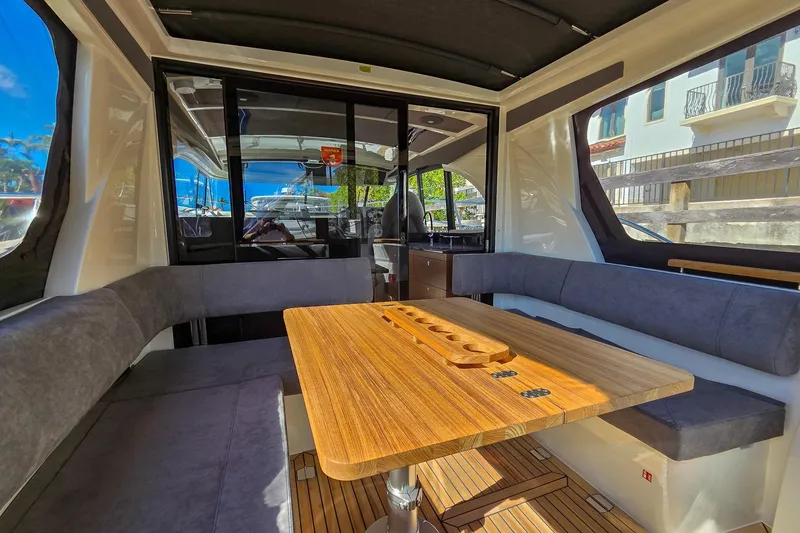 Slide: The Image of Interior of 2026 Marex 330 Scandinavia boat with modern navigation equipment. - 12