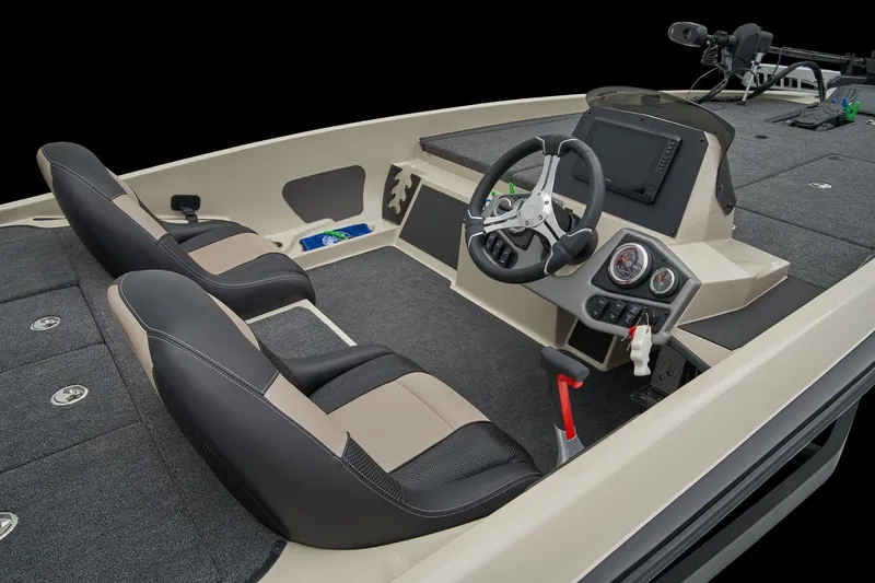 Slide: The Image of Manufacturer Provided Image: 2026 Ranger Z185 boat interior with dual seats, steering console, and modern dashboard. - 36