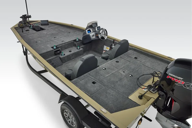 Slide: The Image of Manufacturer Provided Image: 2026 Tracker Pro Team 195 fishing boat interior with Mercury Pro XS engine. - 36