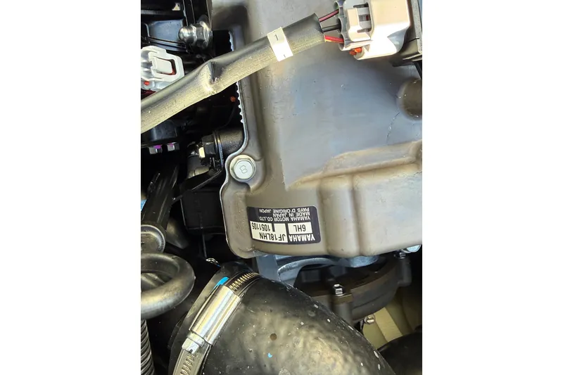 Slide: The Image of Engine components of 2025 Yamaha WaveRunner FX Limited SVHO, showcasing detailed parts and labels. - 15