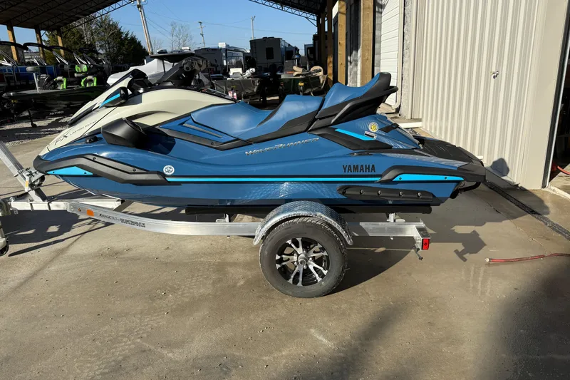 Slide: The Image of 2025 Yamaha WaveRunner FX Limited SVHO on trailer, parked outdoors. - 3