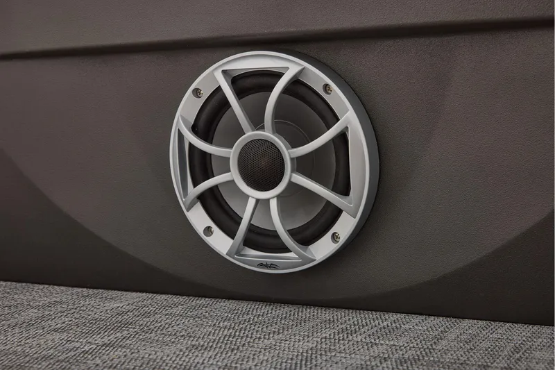 Slide: The Image of Manufacturer Provided Image: Speaker detail on 2026 Sun Tracker Party Barge 22 XP3 pontoon boat. - 75