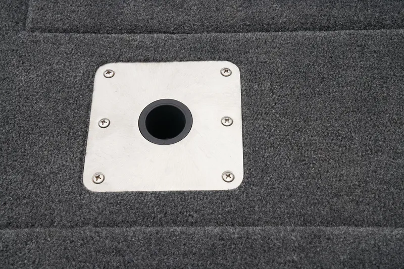 Slide: The Image of Manufacturer Provided Image: Manufacturer Provided Image: 2025 Ranger VS1665SC boat deck with a metal mounting plate. - 13