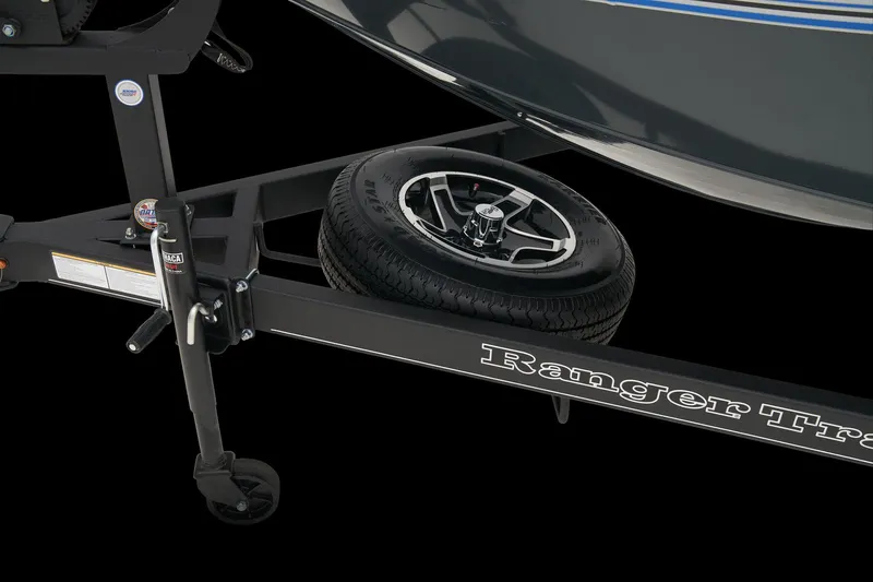 Slide: The Image of Manufacturer Provided Image: Manufacturer Provided Image: Trailer with spare tire for 2025 Ranger VS1665SC boat. - 43