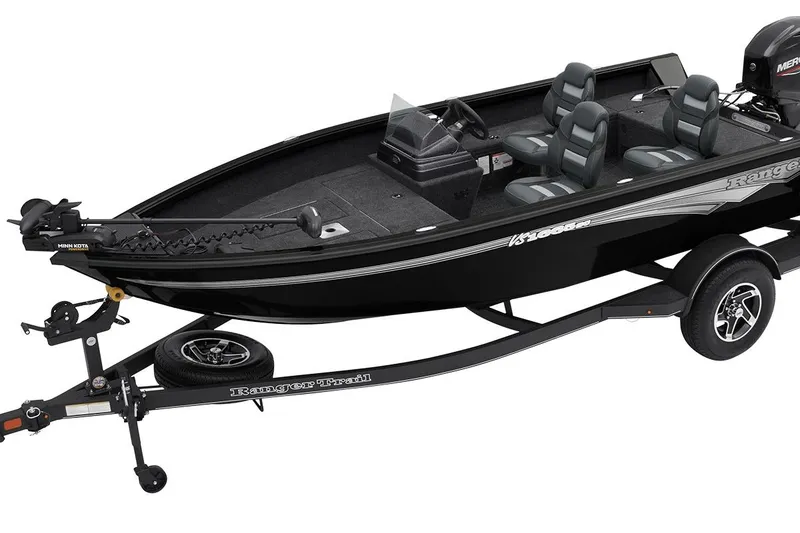 Slide: The Image of Manufacturer Provided Image: 2026 Ranger VS1665SC fishing boat on trailer, featuring sleek design and comfortable seating. - 66
