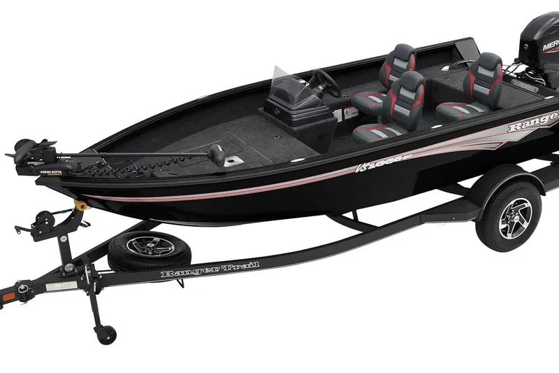 Slide: The Image of Manufacturer Provided Image: 2026 Ranger VS1665SC fishing boat on trailer, featuring sleek design and modern seating. - 67