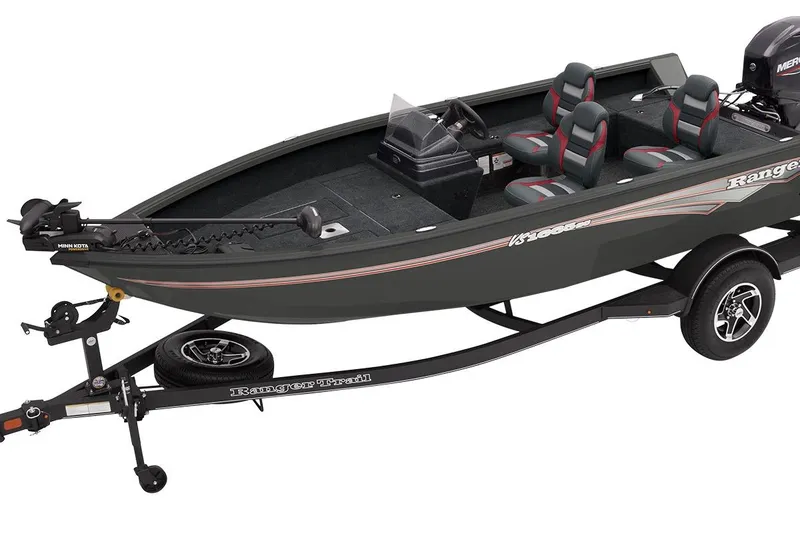 Slide: The Image of Manufacturer Provided Image: 2026 Ranger VS1665SC fishing boat on trailer, featuring modern design and seating. - 70