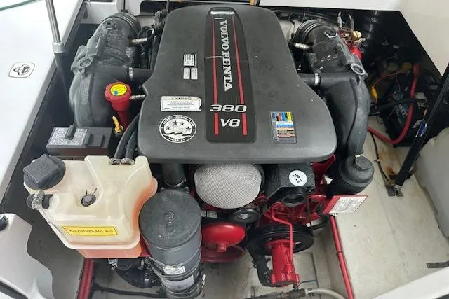 Slide: The Image of Volvo Penta 380 V8 engine in a 2016 Cobalt A28 boat. - 15