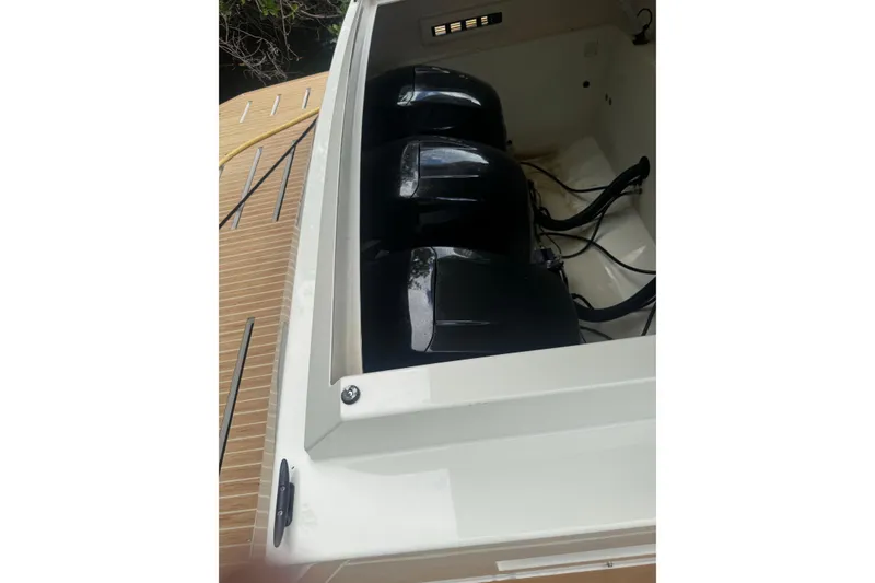 Slide: The Image of 2022 De Antonio Yachts D42 Open with triple outboard engines. - 28