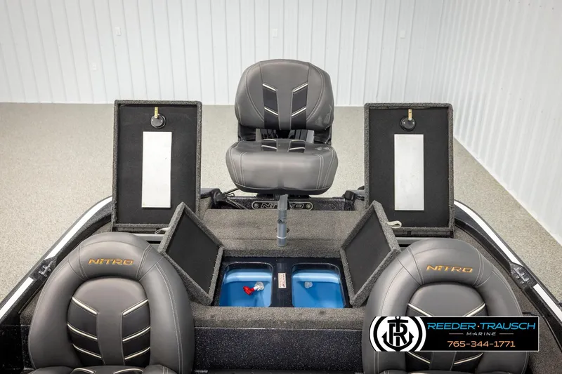Slide: The Image of 2021 Ntiro Z17 boat interior with storage compartments and seating. - 23