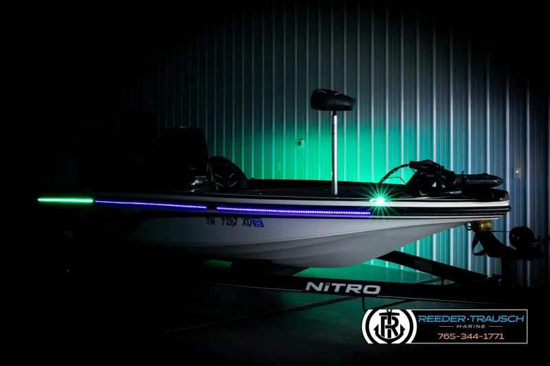 Slide: The Image of 2021 Ntiro Z17 boat with LED lights, showcased by Reeder-Trausch Marine. - 3