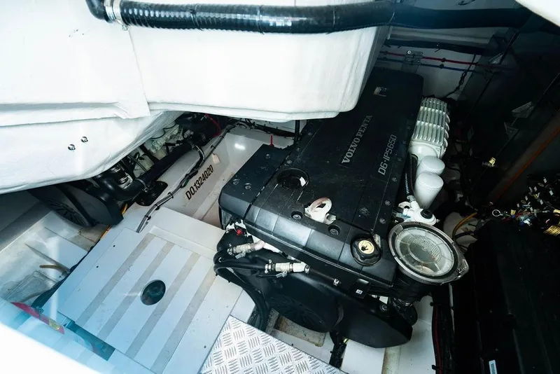 Slide: The Image of Engine room of 2022 Azimut Atlantis 45 yacht with Volvo Penta engine. - 26