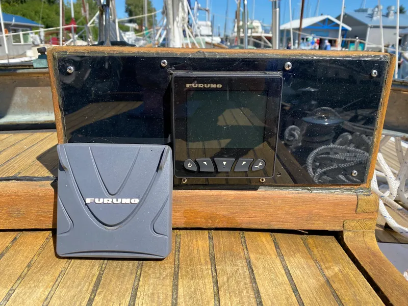 Slide: The Image of Furuno marine equipment on 1981 Hans Christian 38 Mark II sailboat deck. - 34