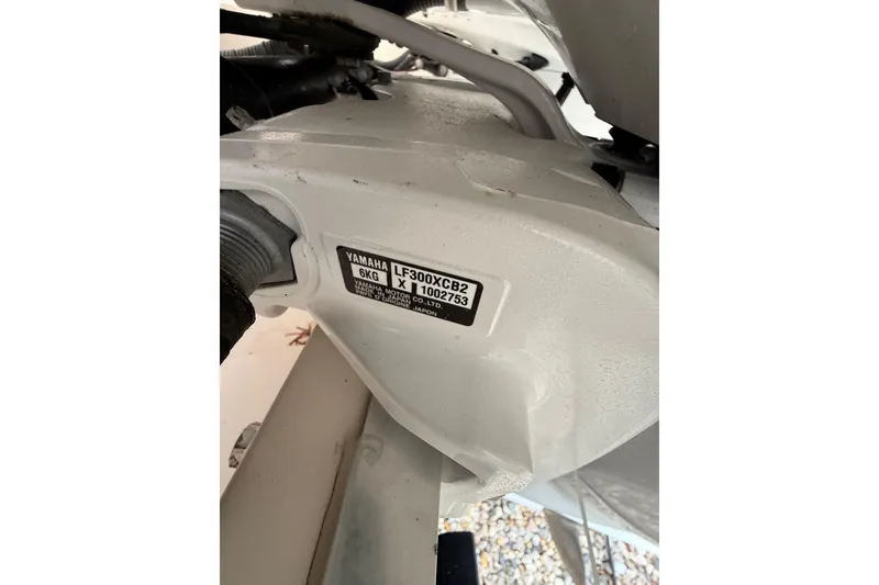 Slide: The Image of Close-up of Yamaha motor part on 2005 Grady-White Express 330 boat. - 40