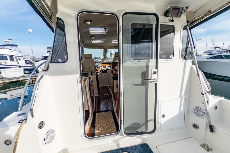 Slide: The Image of Luxurious interior of 2012 Aspen C90 yacht with dining area and kitchenette. - 20