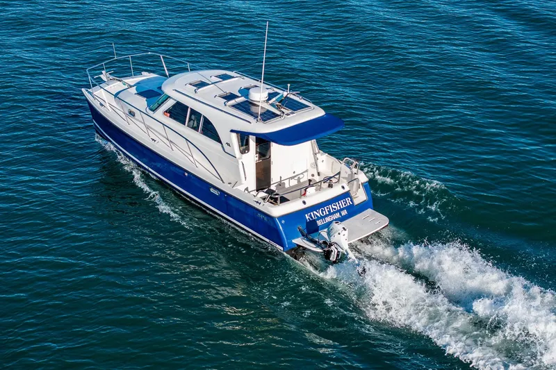 Slide: The Image of Aspen C90 boat "Kingfisher" cruising in Bellingham, WA, 2012 model. - 7