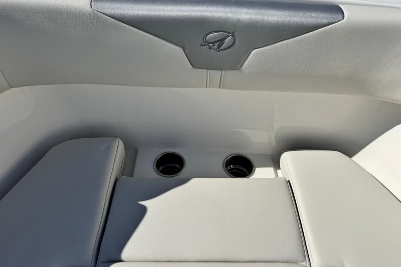 Slide: The Image of Interior seating of 2026 Sailfish 272 CC boat with cup holders. - 37