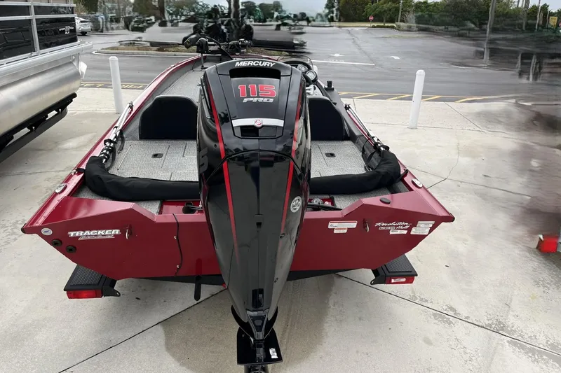 Slide: The Image of 2024 Tracker Pro Team 190 boat with Mercury 115 Pro outboard motor. - 2