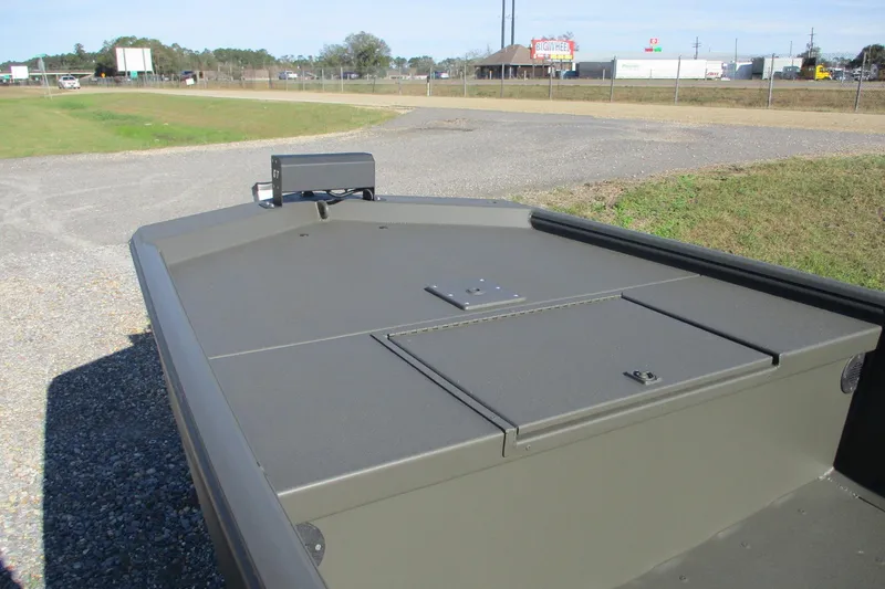 Slide: The Image of 2026 Gator Tail 1860 Extreme boat on gravel lot, showcasing sleek design. - 6