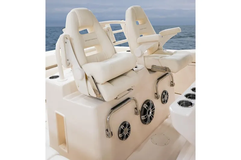 Slide: The Image of Manufacturer Provided Image: 2024 Grady-White Canyon 306 boat seats with ocean backdrop - 6