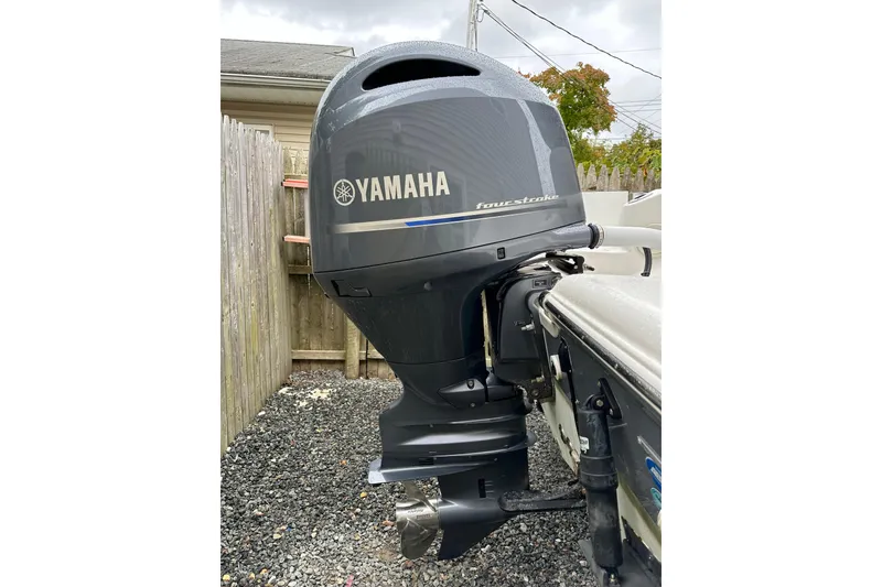 Slide: The Image of Yamaha four-stroke outboard motor on 2022 Tidewater 210 CC Adventure boat. - 6