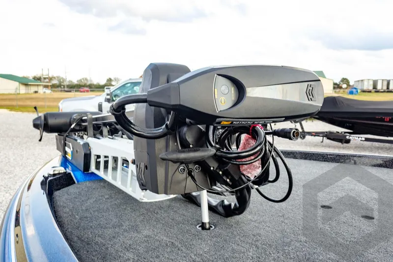 Slide: The Image of 2026 Skeeter ZXE21 boat with advanced trolling motor on deck. - 17