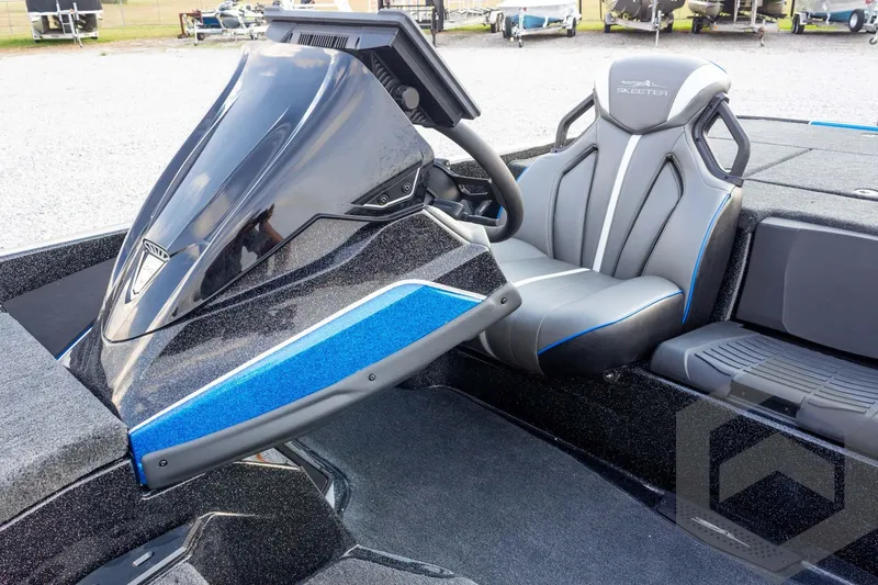Slide: The Image of 2026 Skeeter ZXE21 boat interior with sleek design and modern seating. - 48