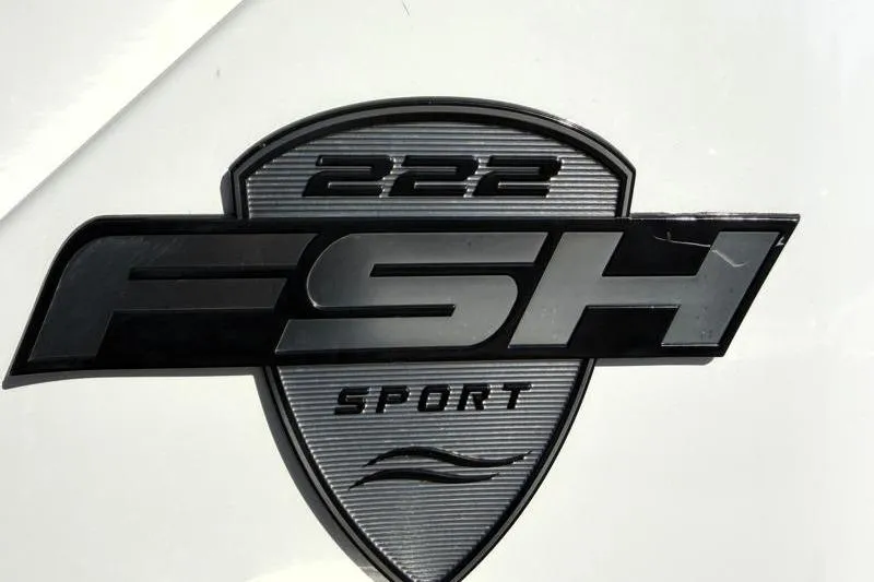 Slide: The Image of 2024 Yamaha Boats 222 FSH Sport logo on white background. - 39