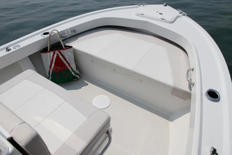 Slide: The Image of Manufacturer Provided Image: 2017 Parker 1801 Center Console boat interior with seating and storage. - 6