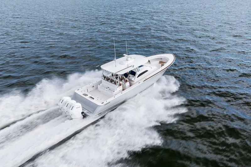 Slide: The Image of 2026 Valhalla Boatworks V-46 cruising swiftly on open water. - 78