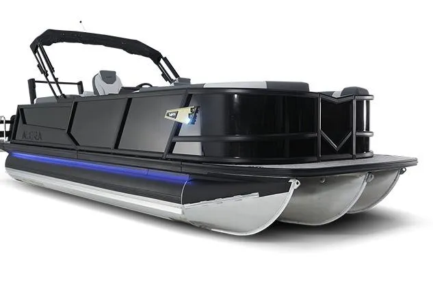 The Image of 2026 Alera M 23Q pontoon boat on trailer, parked outdoors. - 0