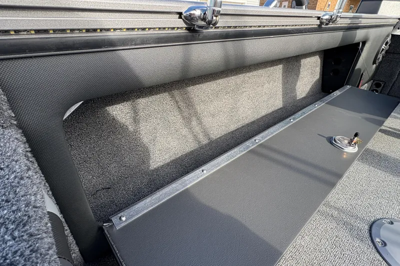 Slide: The Image of Interior view of 2026 Lund 1975 Pro-V Sport boat, featuring sleek design and modern finishes. - 32