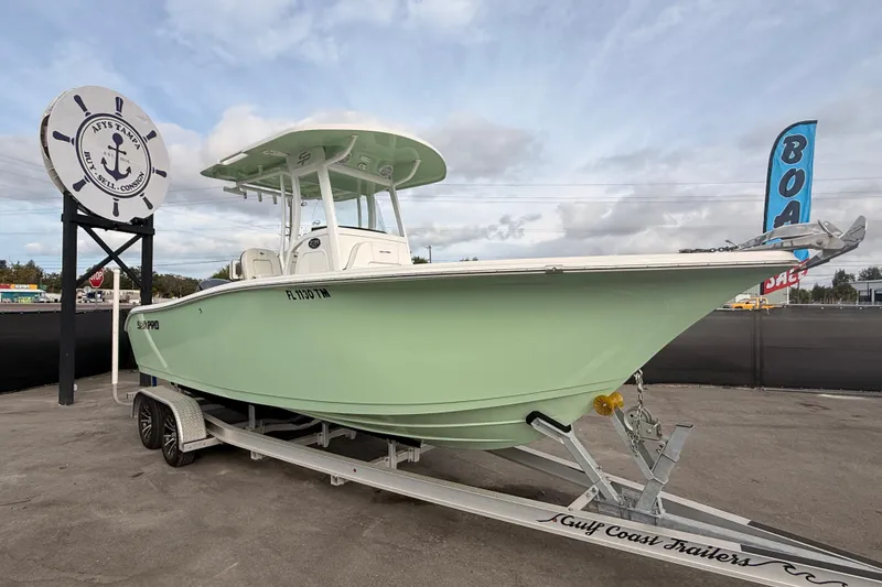 The Image of 2023 Sea Pro 239 Center Console boat on trailer at dealership. - 0