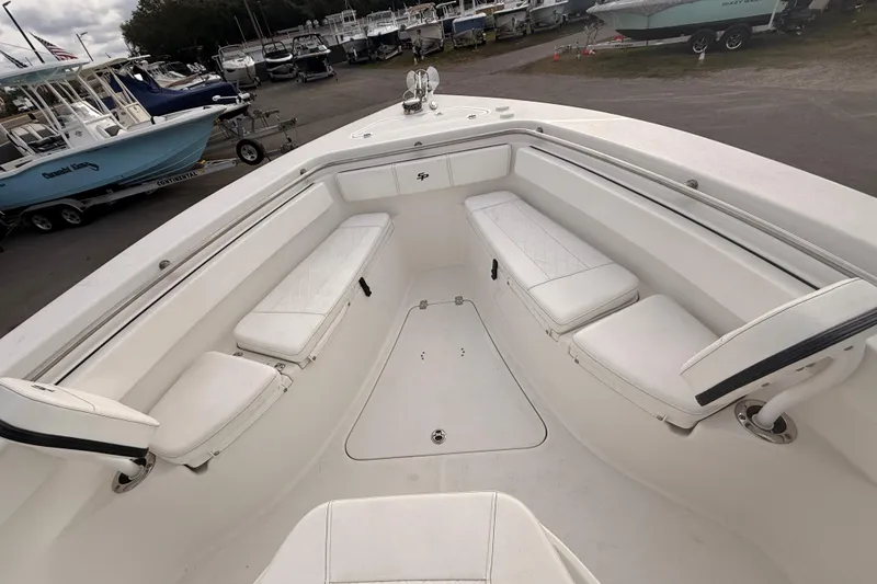 Slide: The Image of 2023 Sea Pro 239 Center Console boat interior with sink and storage area. - 38