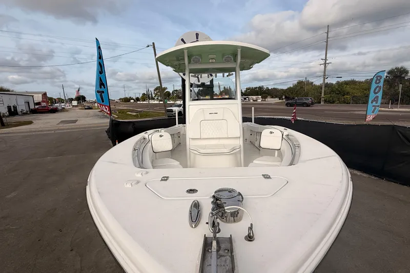 Slide: The Image of 2023 Sea Pro 239 Center Console boat propeller and trailer detail. - 5