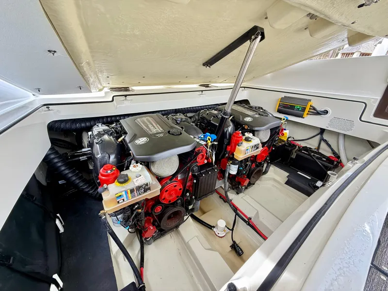 Slide: The Image of 2021 Cobalt R30 engine compartment with dual engines and open hatch. - 27