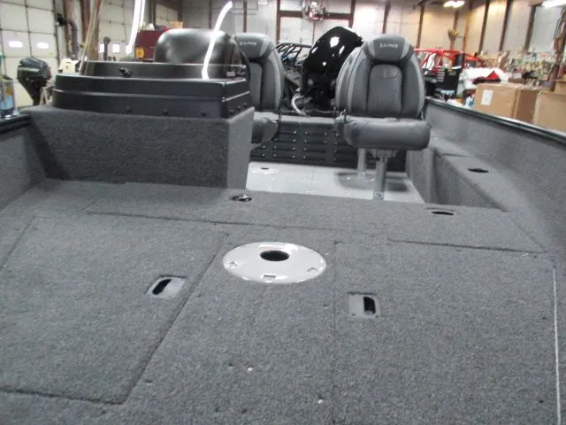 Slide: The Image of Interior of 2026 Lund 1650 Angler SS with gray seats. - 9