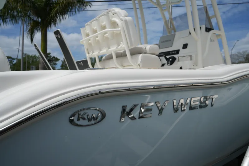 Slide: The Image of 2026 Key West 219 FS boat with sleek design and modern features. - 9