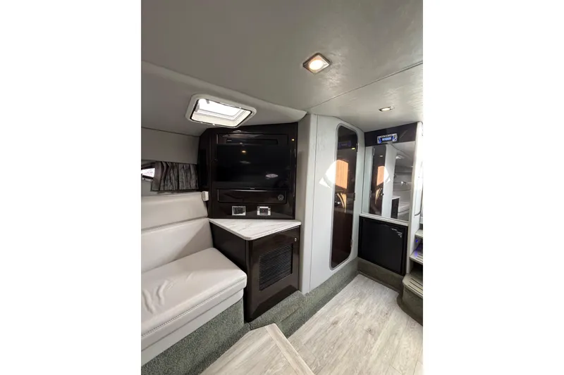 Slide: The Image of Interior of 2017 Formula 370 Super Sport boat with seating and entertainment area. - 25