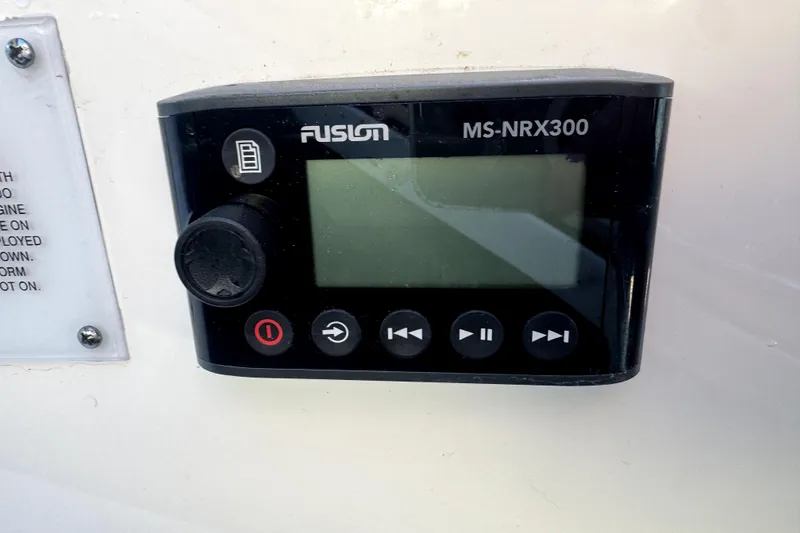 Slide: The Image of Fusion MS-NRX300 marine stereo on 2021 Sea Ray Sundancer 350 boat. - 44