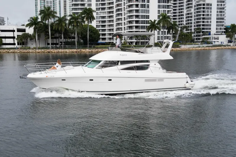 Slide: The Image of Luxurious bathroom interior of 2005 Prestige 46 yacht with elegant decor and fixtures. - 34