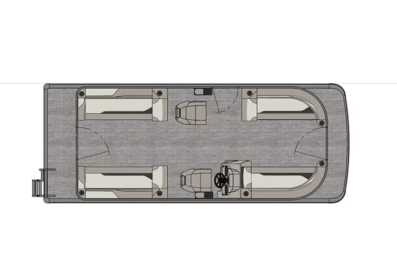 Slide: The Image of Manufacturer Provided Image: Top view of 2025 Avalon VENTURE 85 QUAD boat layout. - 15