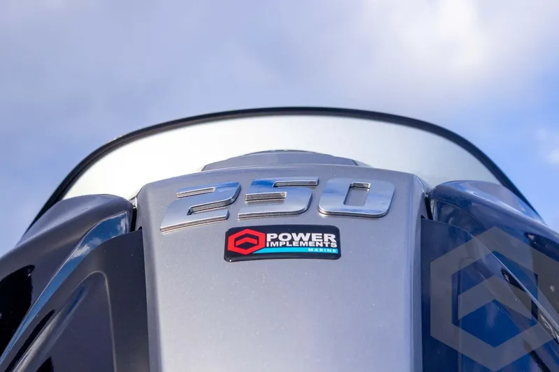 Slide: The Image of 2026 Skeeter FXR21 FLEX boat engine with "250" and "Power Implements Marine" branding. - 16