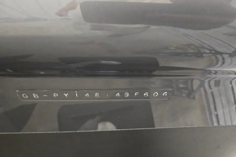 Slide: The Image of Hull identification number on a 2006 Princess V48 yacht. - 55