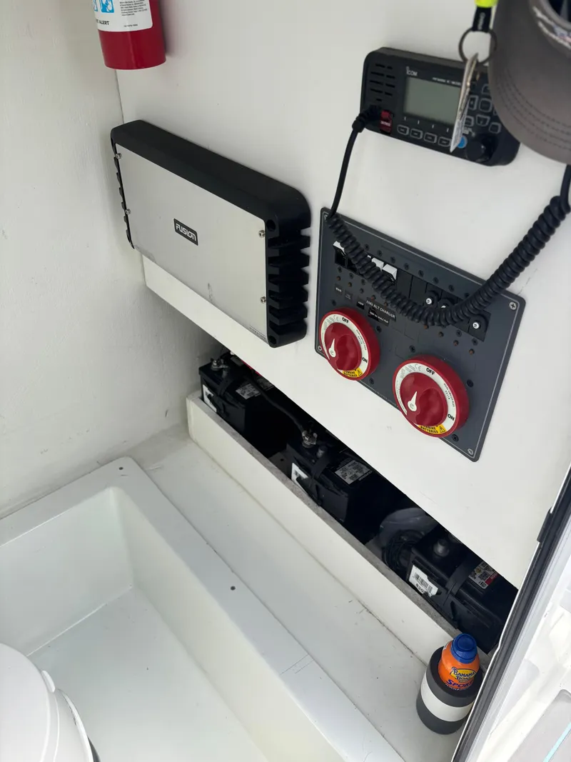 Slide: The Image of Electrical control panel on Valentino 28CC boat, year 2023. - 36