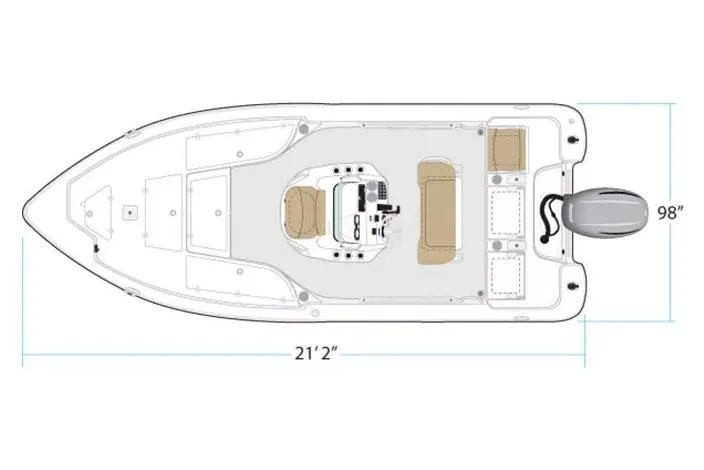 Slide: The Image of Manufacturer Provided Image: Top view of 2025 NauticStar 274 Bay boat layout. - 11
