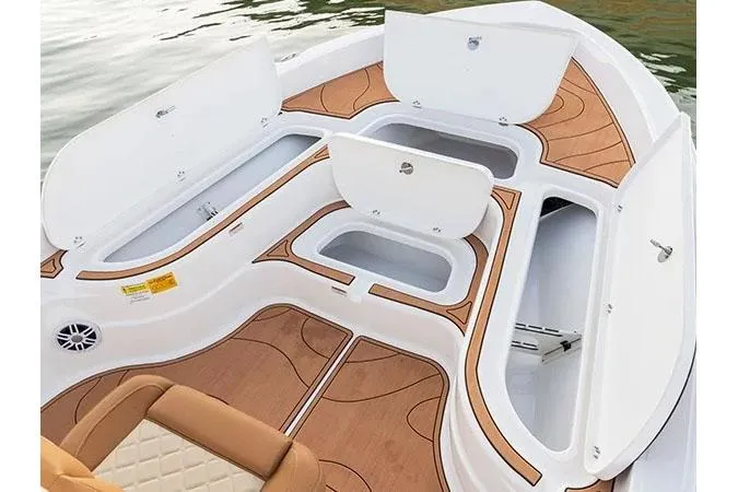 Slide: The Image of Manufacturer Provided Image: 2025 NauticStar 274 Bay boat interior with storage compartments. - 4
